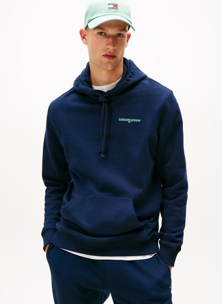 Tommy Jeans Back Logo Terry Cotton Hoodie - Image 1