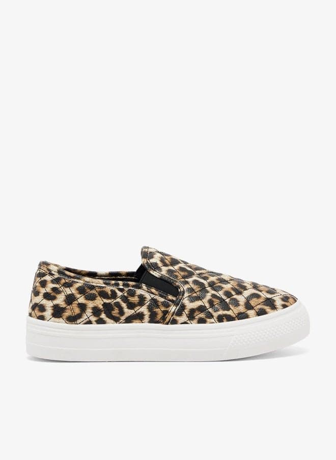 Leopard Platform Slip-On Sneakers F80542Em1 - Image 1