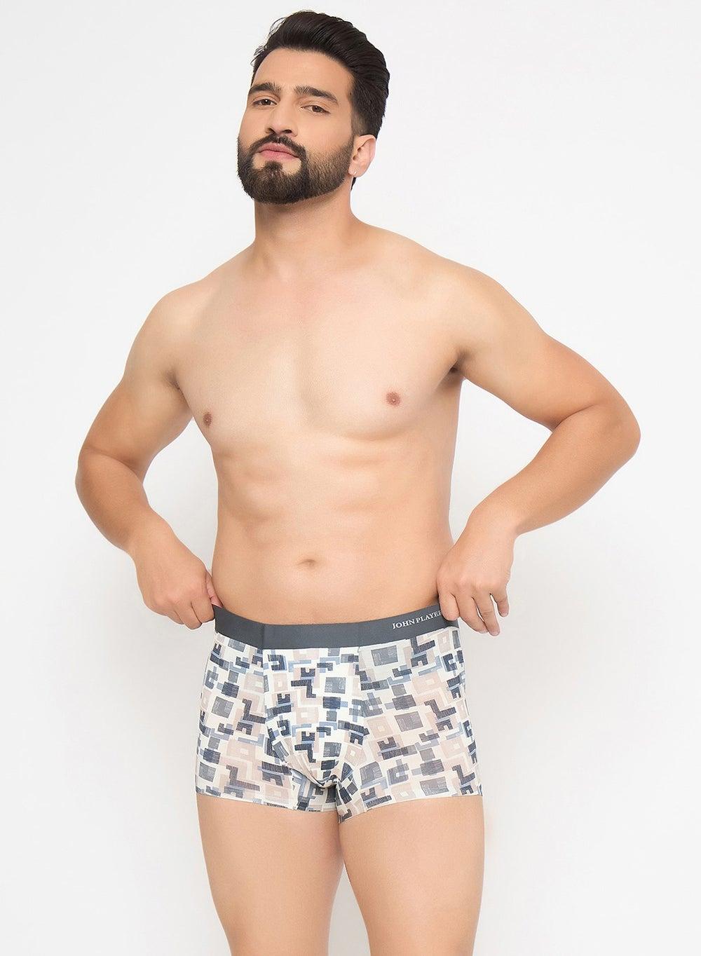John Players Modal Printed Trunk Jtk068M18 with Free Socks - Image 1