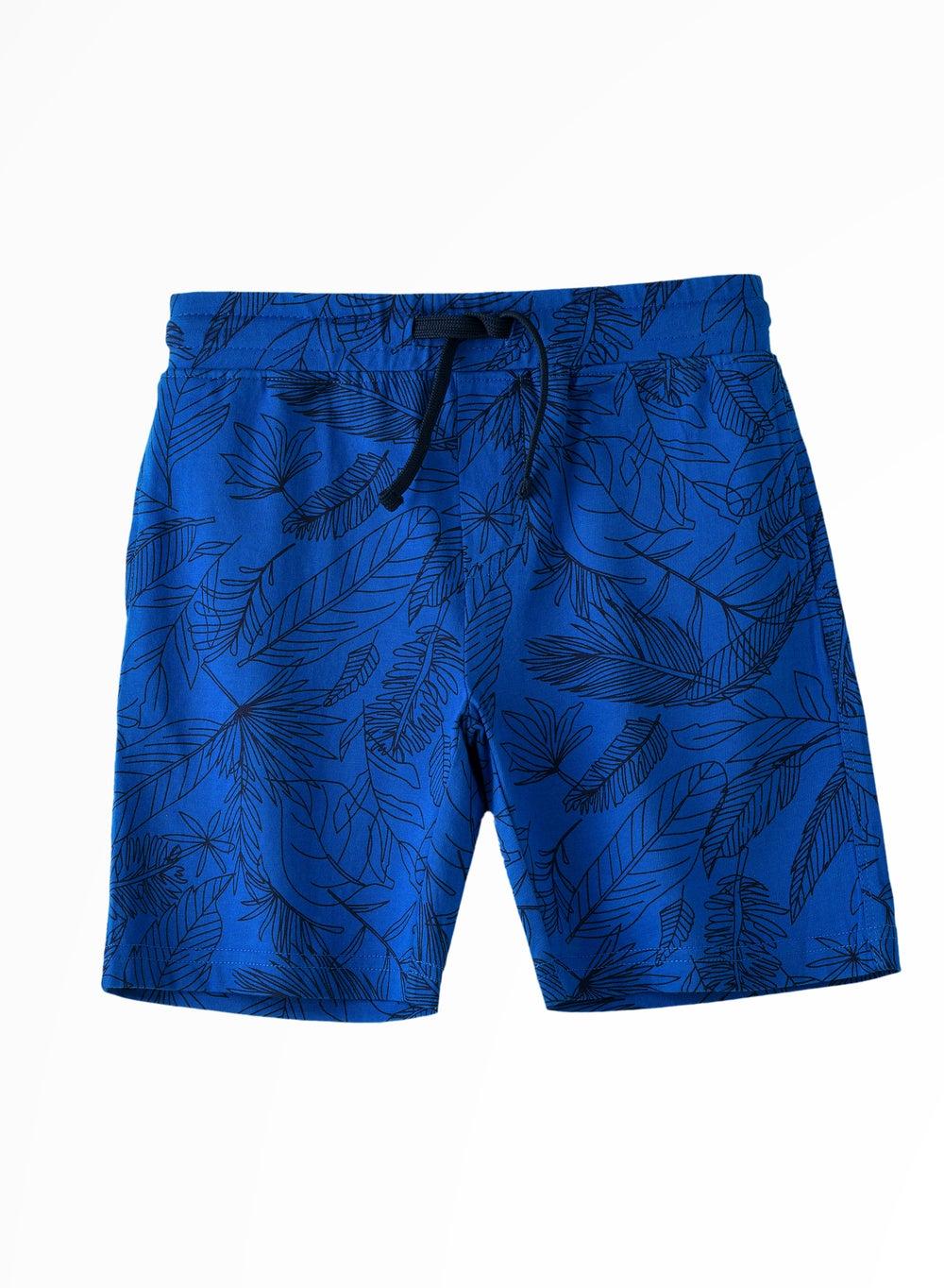 Sstdb Sp2409 Boys Cotton Knit Summer Shorts Blue - Image 1