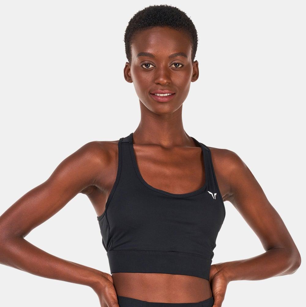 Core Stretch Sports Bra Black Medium Support - Image 1