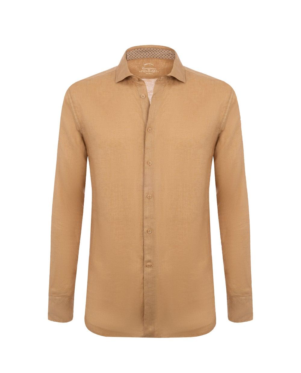 Dyed Comfort Lino Light Blue Casual Shirt - Image 1