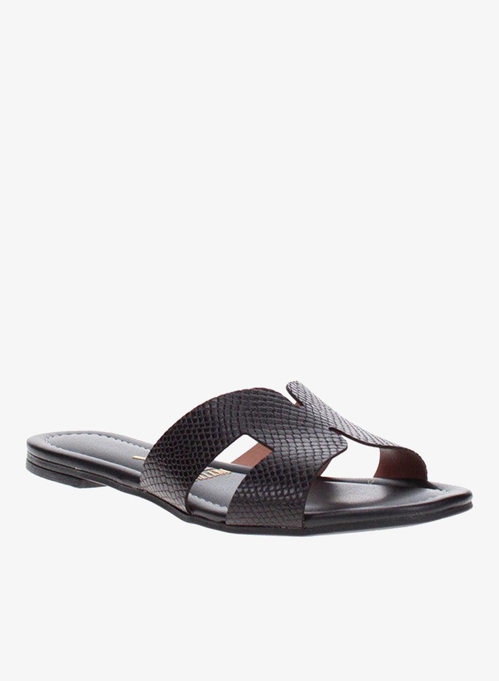 Vizzano Black Flat Sandals – Brazilian Comfort Design - Image 1