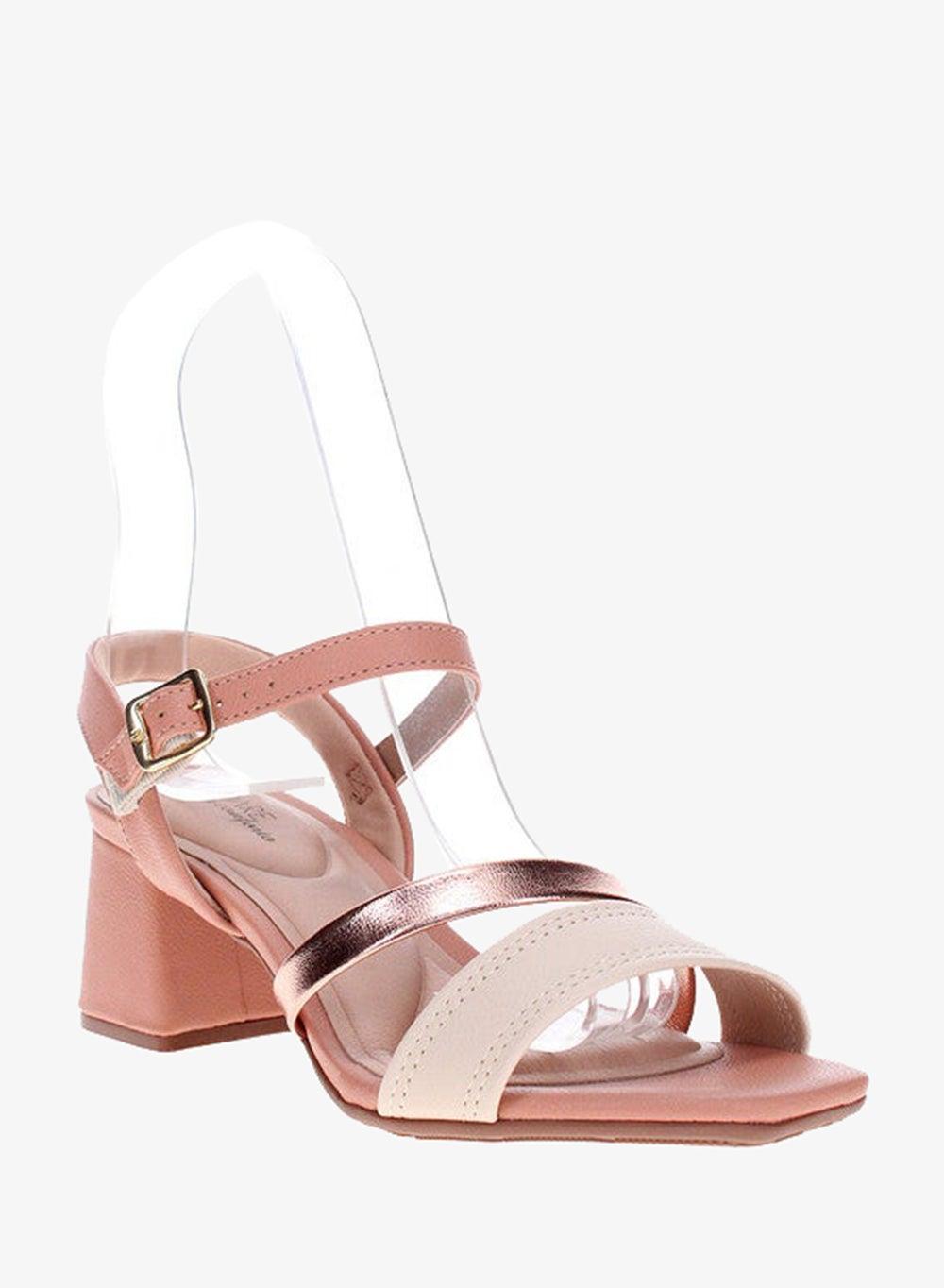 Cream Slingback Low Heel Sandals for Women - Image 1