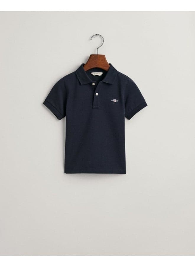 Gant Kids Shield Cotton Piqué Polo Shirt - Image 1