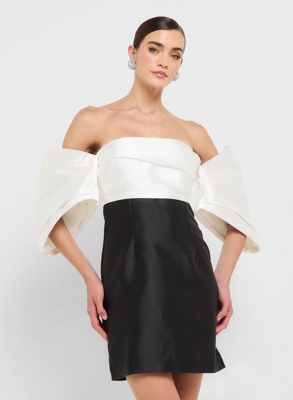 Eclat Luxe Gb45 Off-Shoulder Floral Midi Dress - Image 1