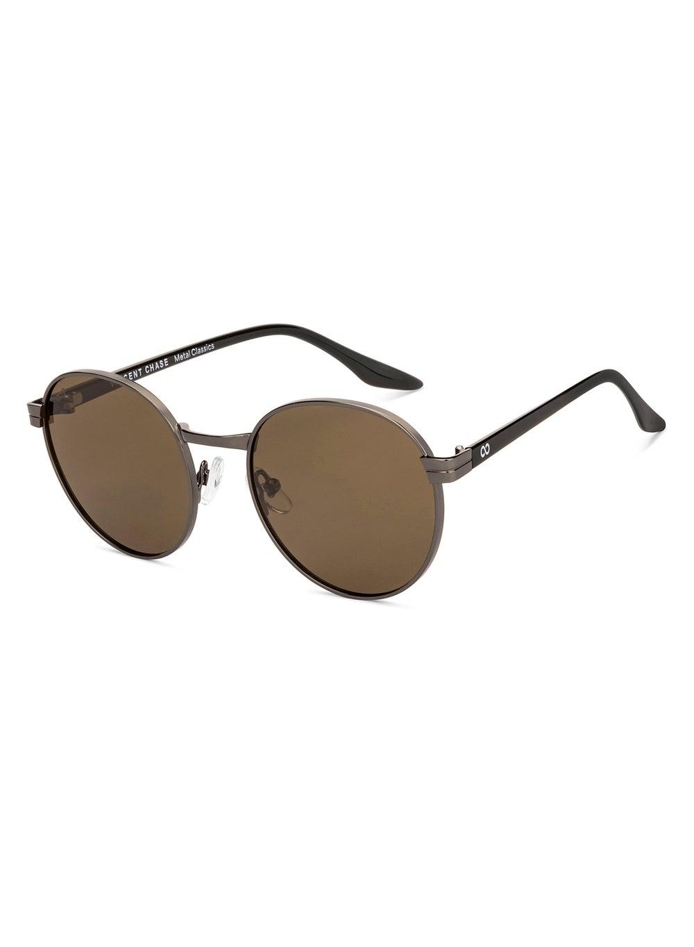 Vincent Chase VC S17415 Gunmetal Round Polarized Sunglasses - Image 1