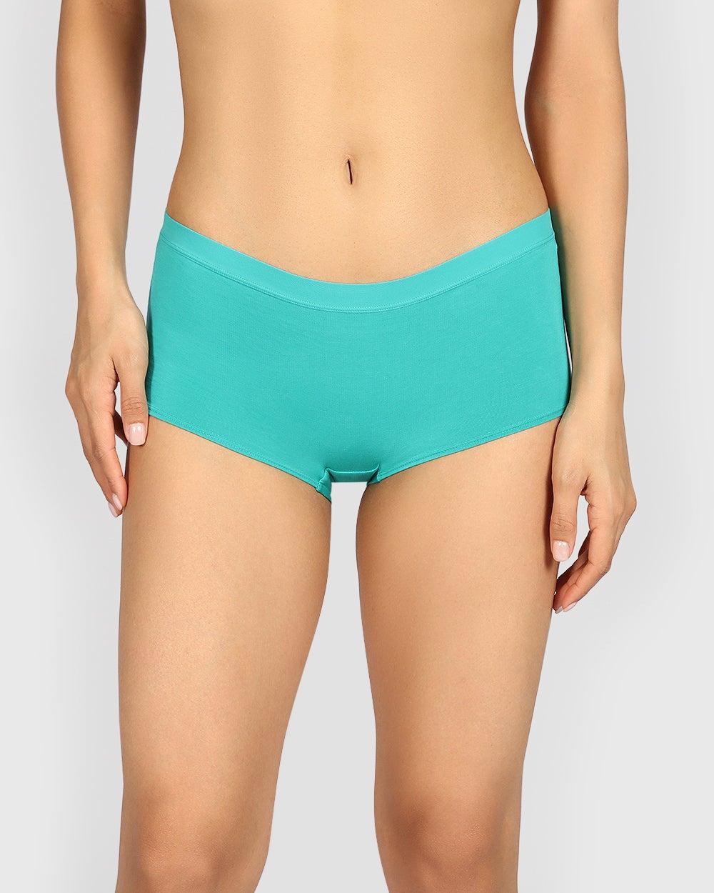 La Senza Ultrasoft Modal Boyshort Panties Dark Green - Image 1