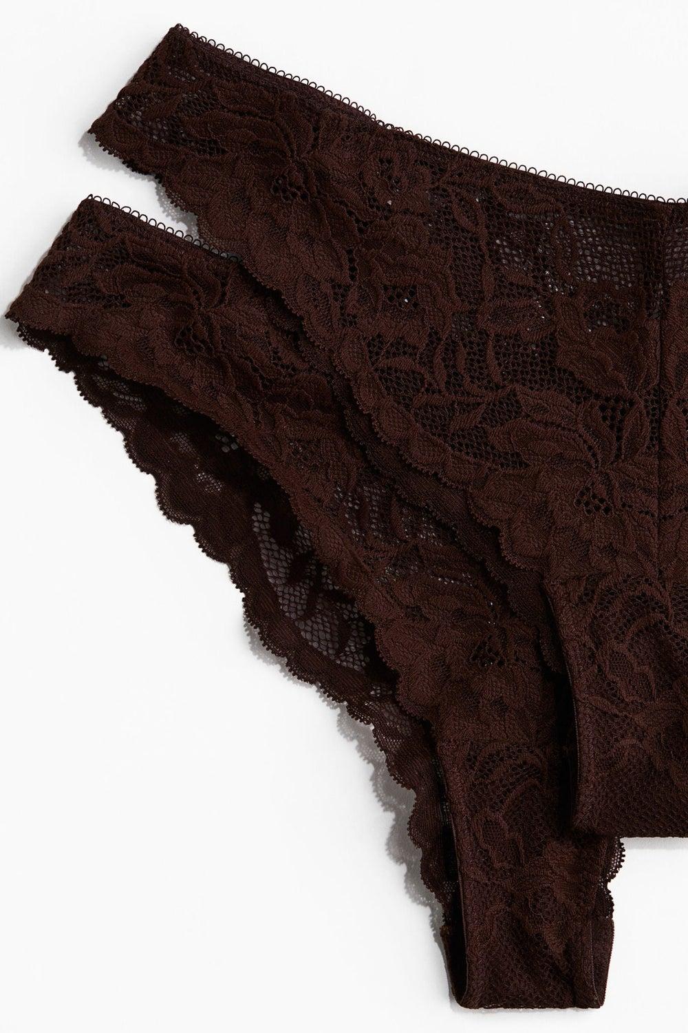 2-Pack Brazilian Lace Briefs Low-Rise High-Cut - Image 1