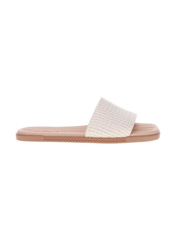 Moleca White Flat Sandals Brazil Classic Slip-On - Image 1