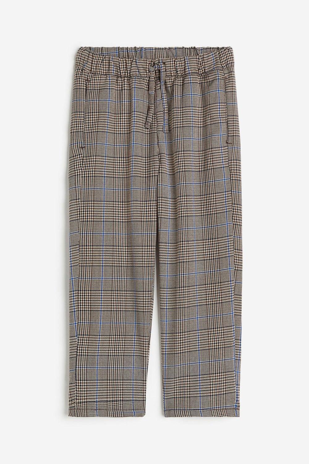 Boys Checkered Straight Fit Joggers Mid-Rise Comfort - Image 1