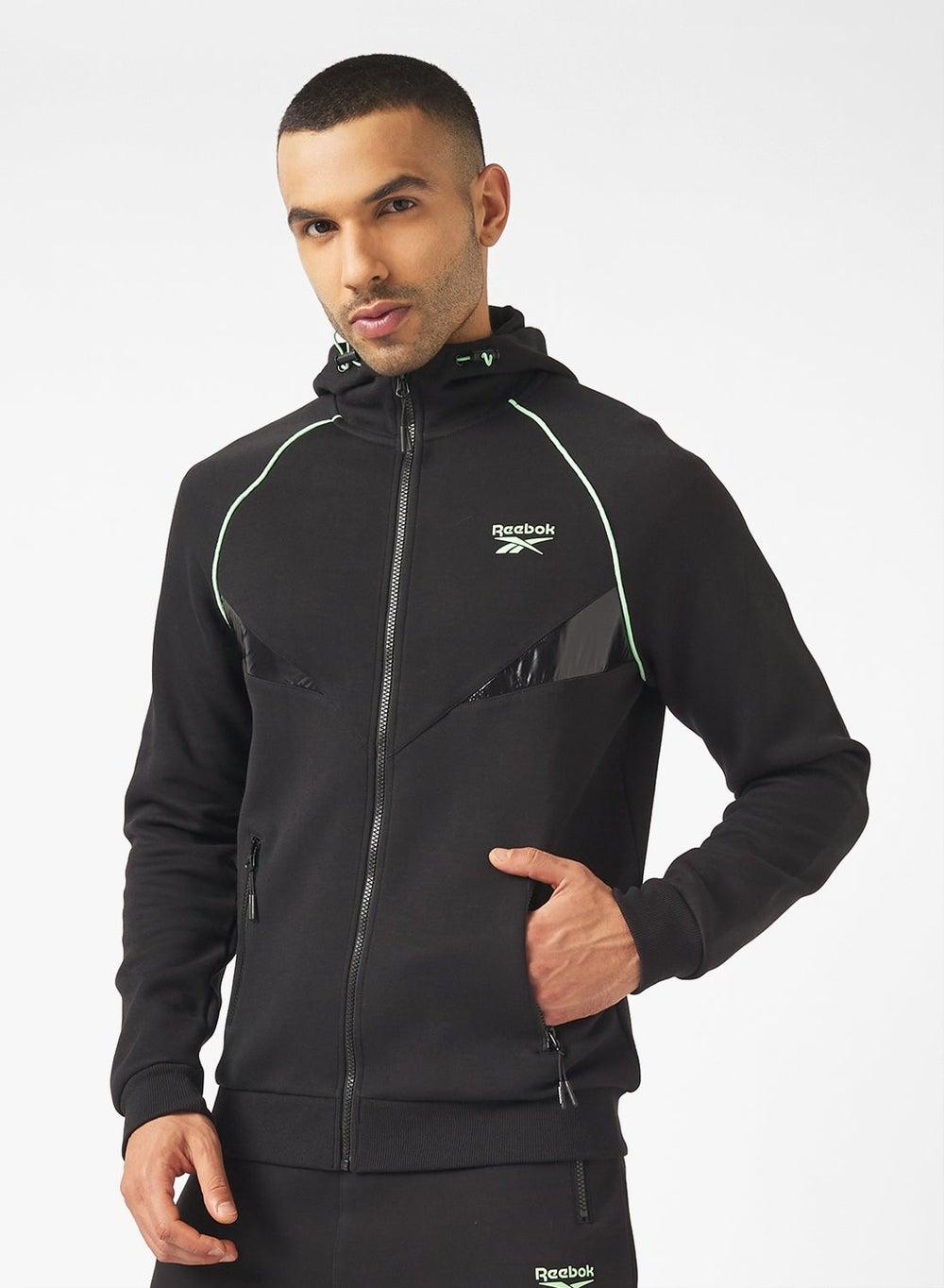 Reebok Logo Zip Hoodie Black 100240318 - Image 1