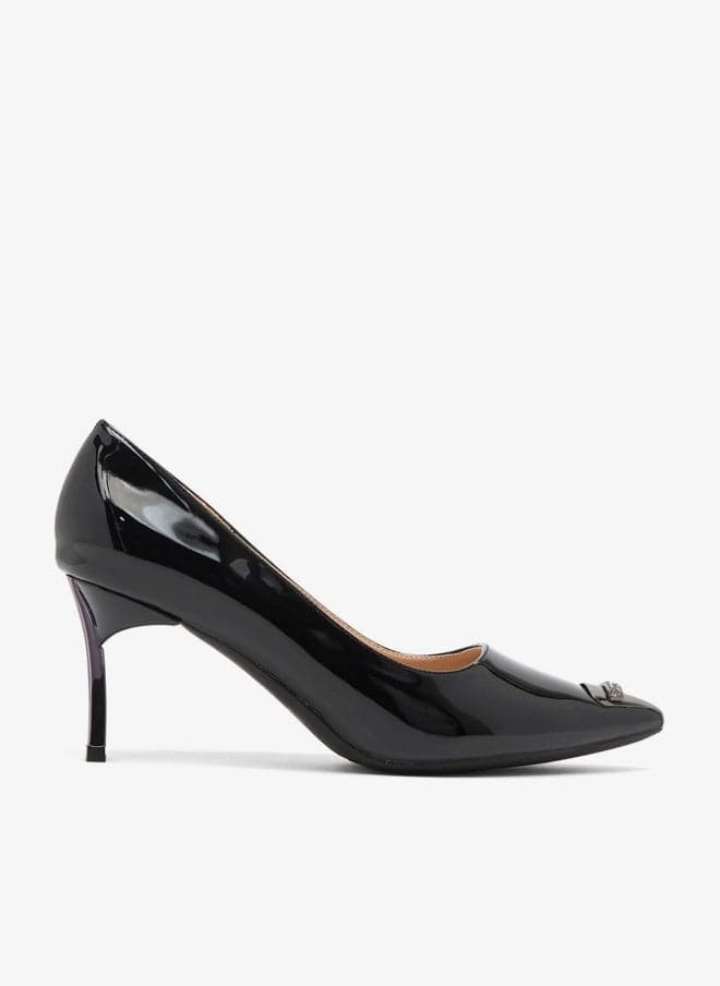Black High-Heeled Pump for Women - Image 1