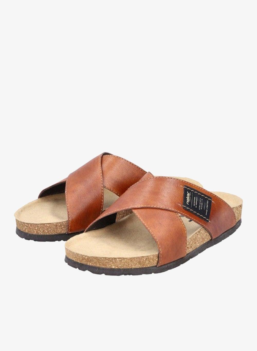 Rieker 22152-22 Namur Brown Leather Casual Sandals - Image 1