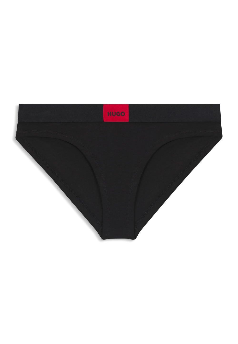 HUGO Stretch-Cotton Briefs 50502754001 Red Logo - Image 1