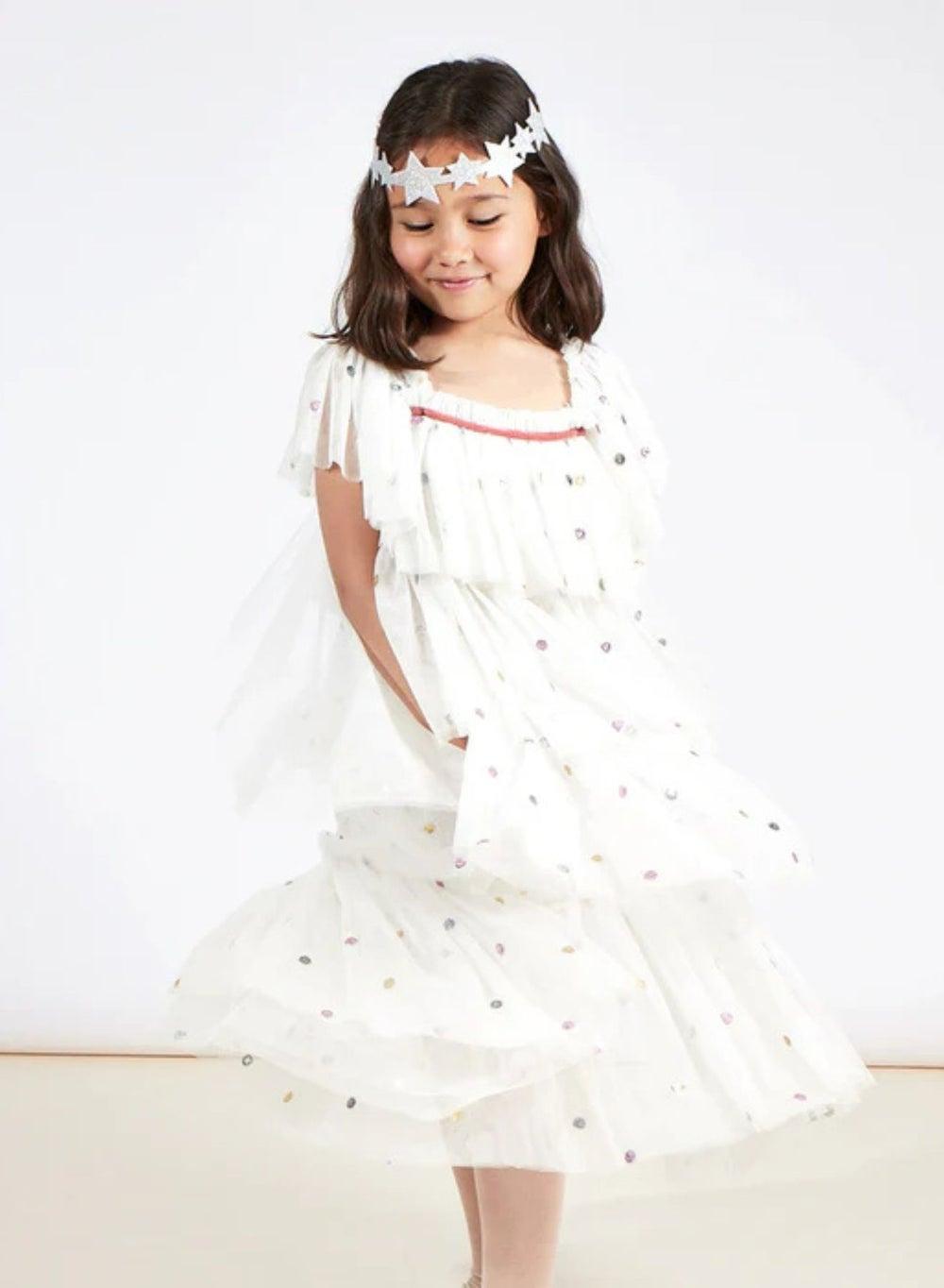 Sequin Tulle Angel Dress 5-6 Years - Image 1