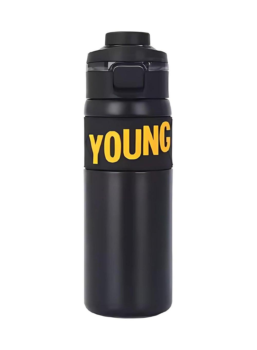 650ml Double Wall Vacuum Insulated Steel Bottle Black - Image 1