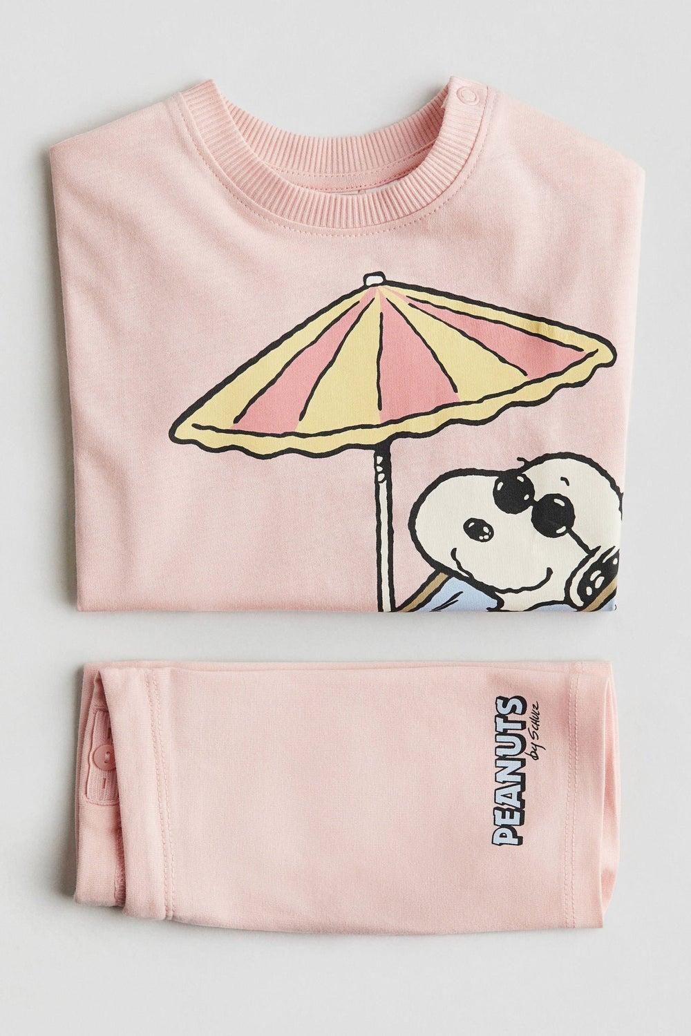 2-Piece Printed Cotton Set Pink Light 009-51-202 - Image 1