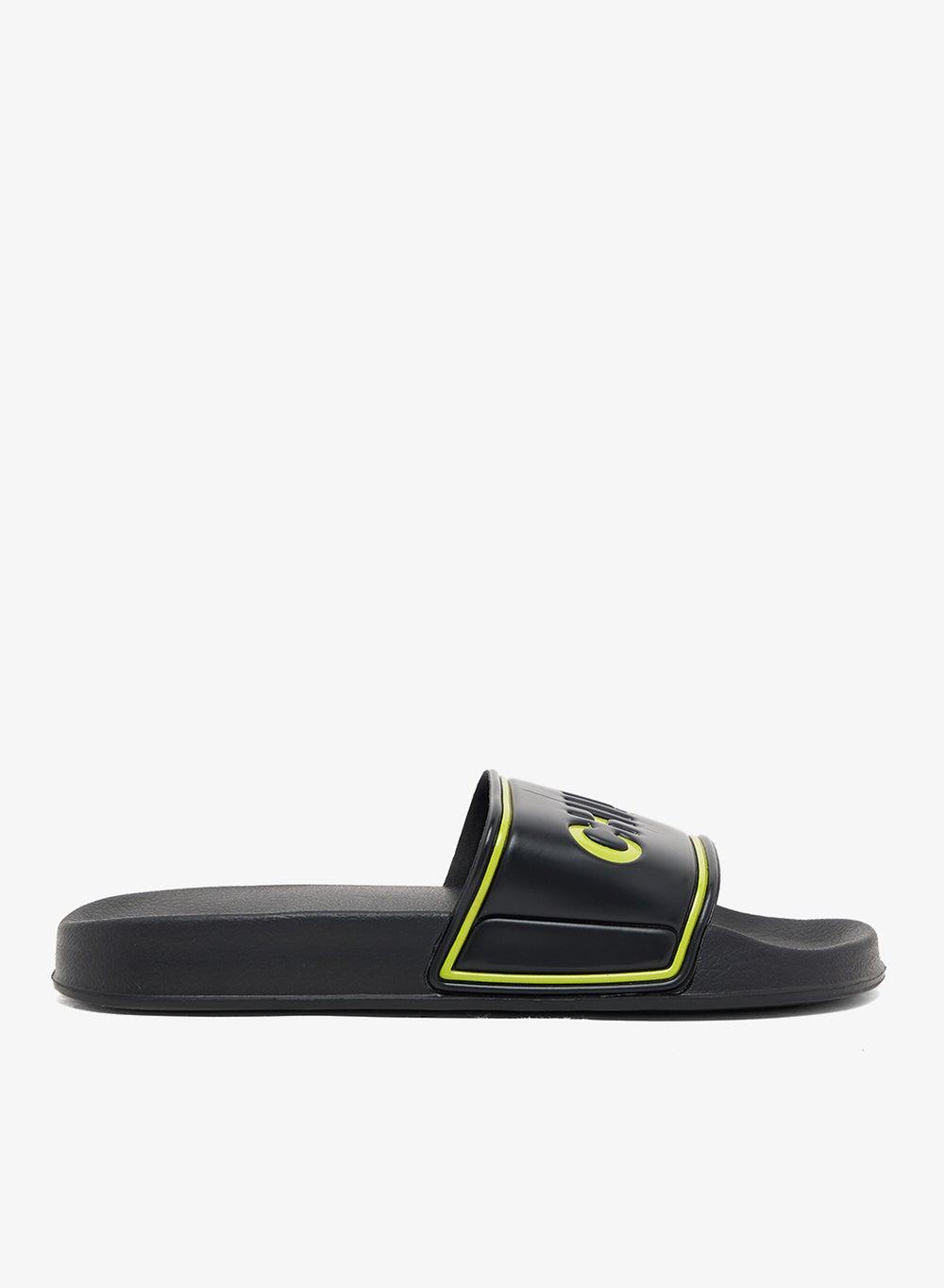 CHILL OUT Black Yellow Casual Slides Ti91950 - Image 1