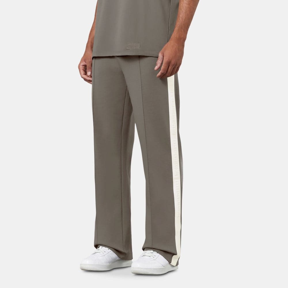 Men’s Striped Wide Leg Joggers Grey 90s Fit - Image 1