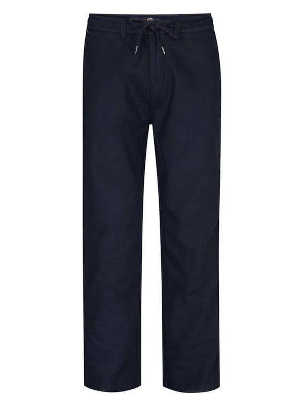 Men’s Navy Tapered Chino Trouser Elastic Waist - Image 1