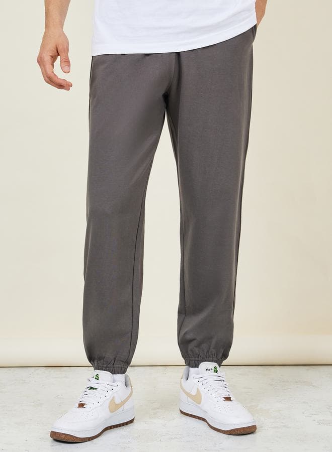 Styli 7003826507 Charcoal French Terry Joggers - Image 1