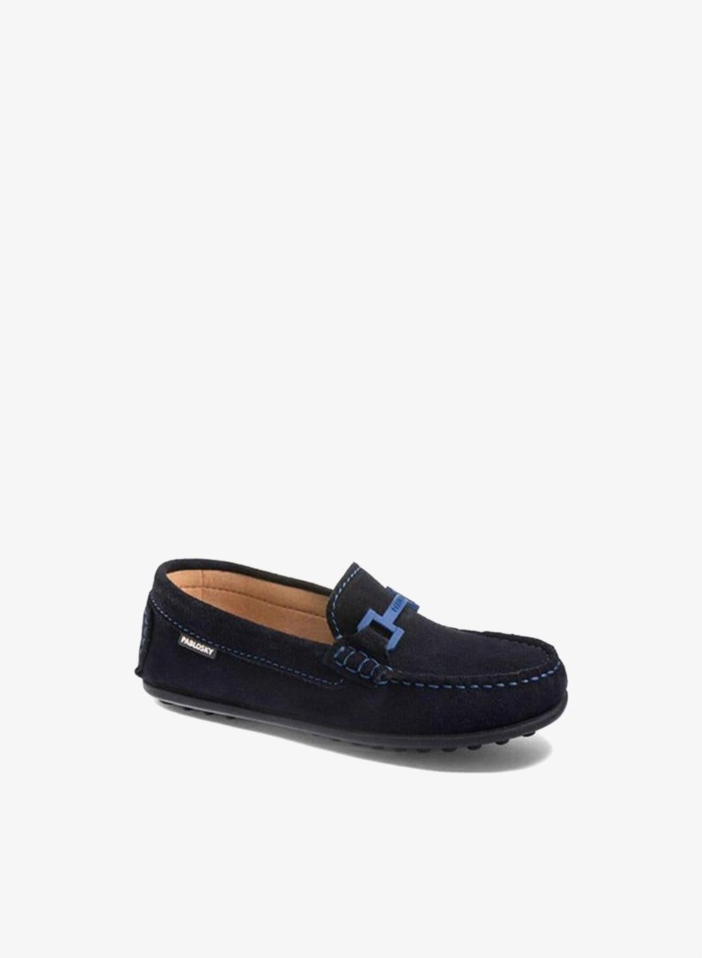 Pablosky 127926 Navy Accent Slip-On Moccasins - Image 1
