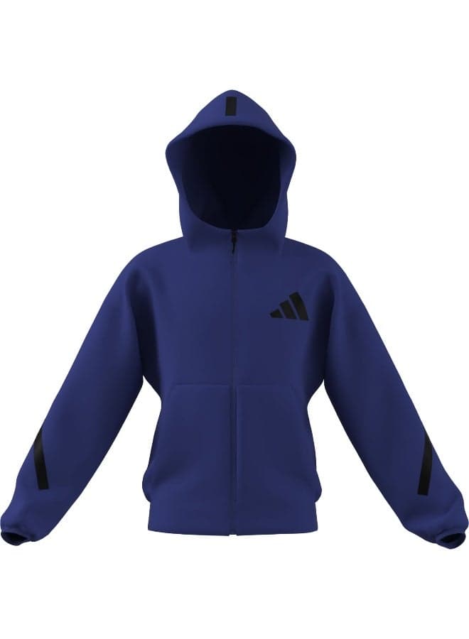 J Z.N.E.Fz Blue Hooded Kids Track Top - Image 1