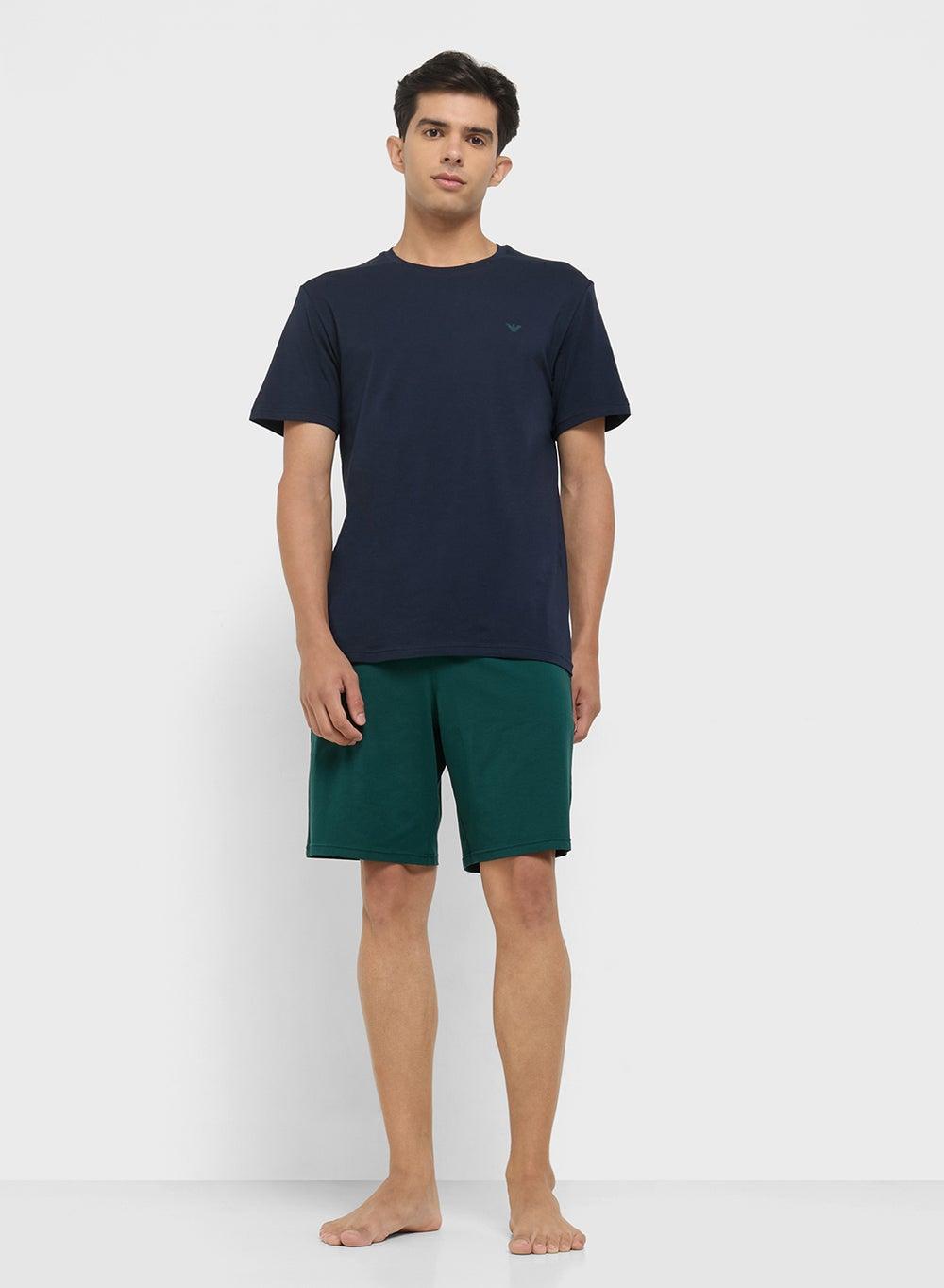 Emporio Armani Logo Cotton T-Shirt & Shorts Set - Image 1
