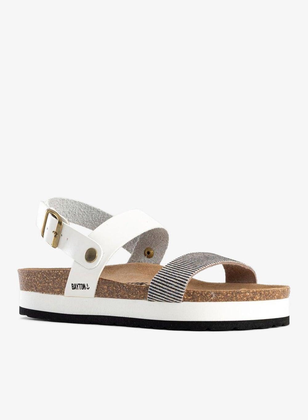Almeria White Platform Sandals - Image 1