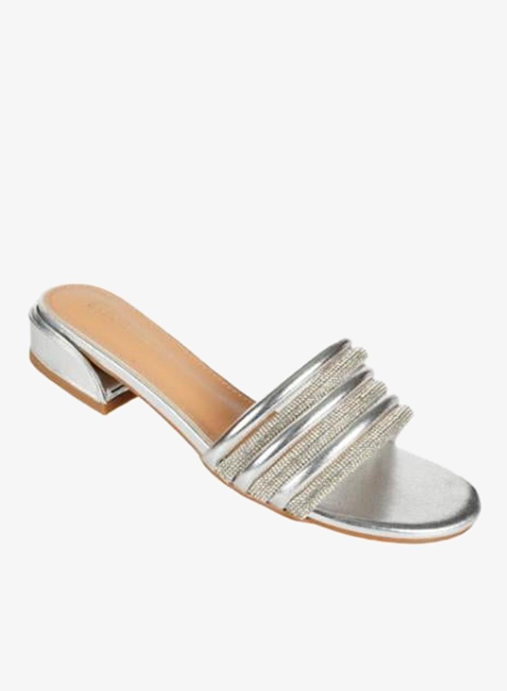 221-150 Zayna Silver Heeled Sandals 23BYD012 - Image 1