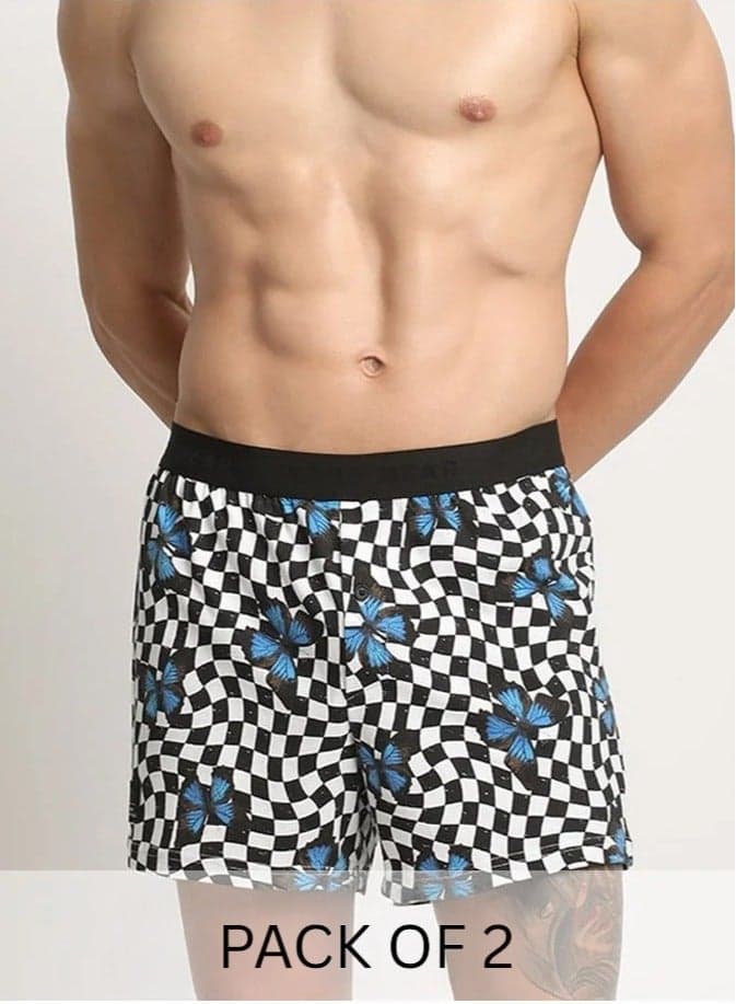 Men’s Cotton Boxer Multipack Breathable Loose Fit Comfort - Image 1