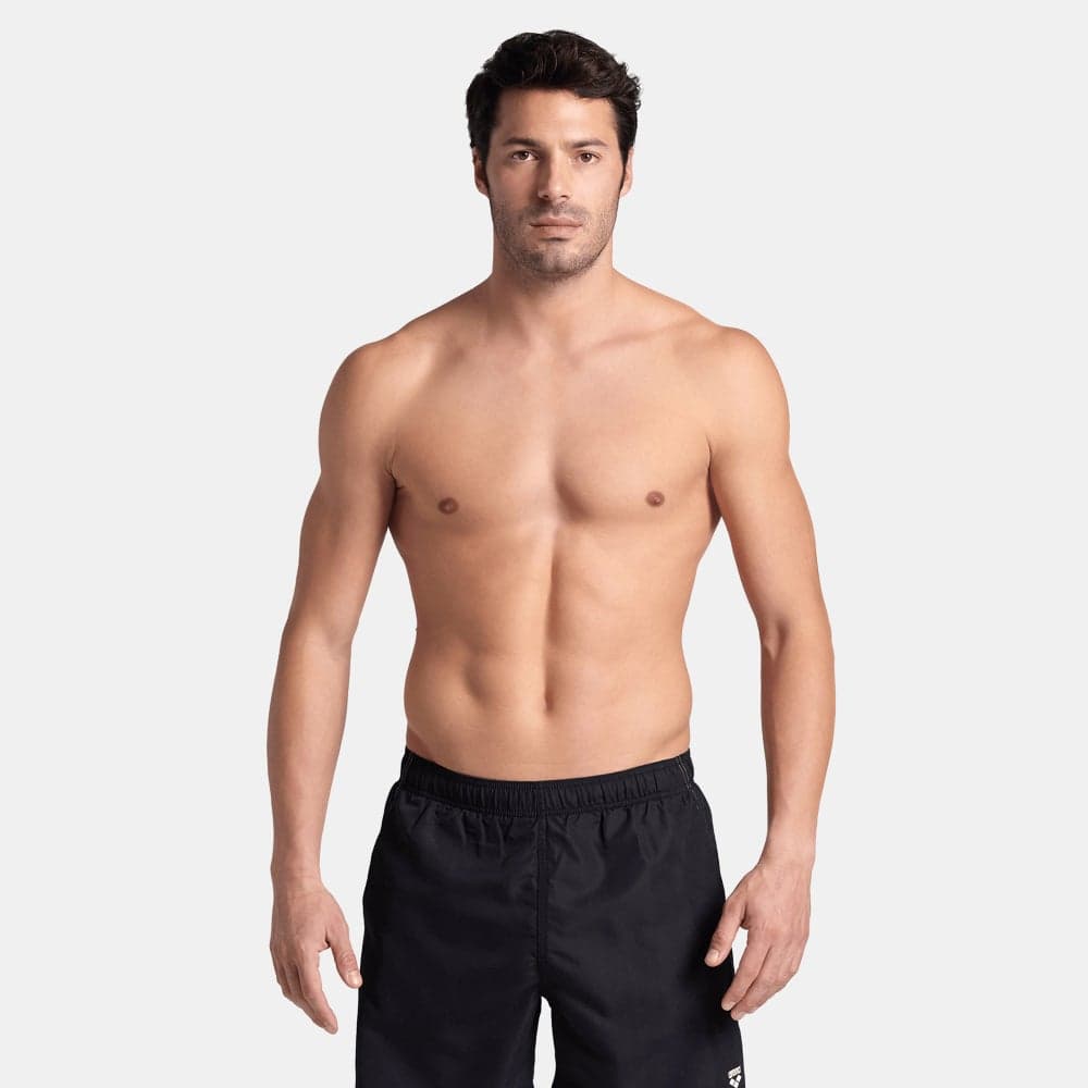Men’s Fundamentals Black Boxer Swim Shorts - Image 1