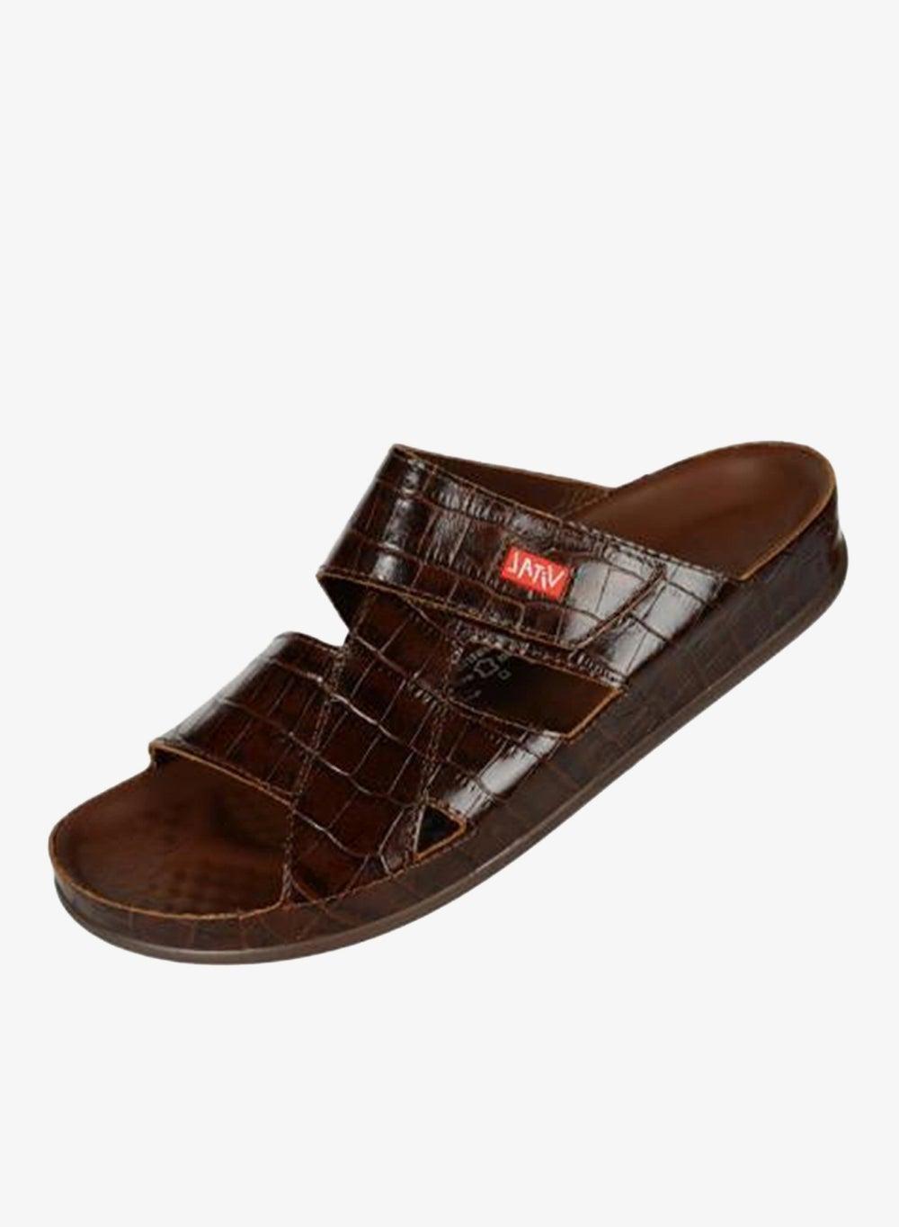 Vital Cairo 0922B Men’s Brown Leather Sandals - Image 1