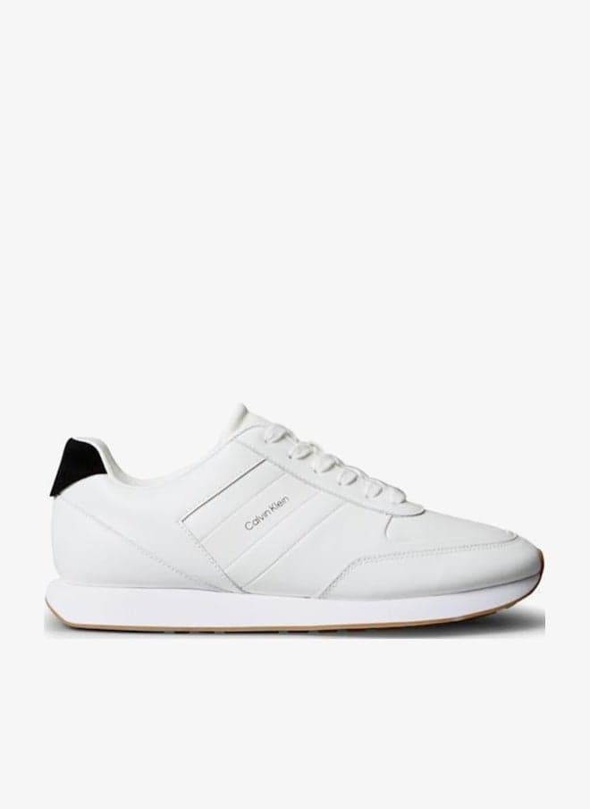 Calvin Klein YM0YM0138101W Green Leather Low-Top Sneakers - Image 1