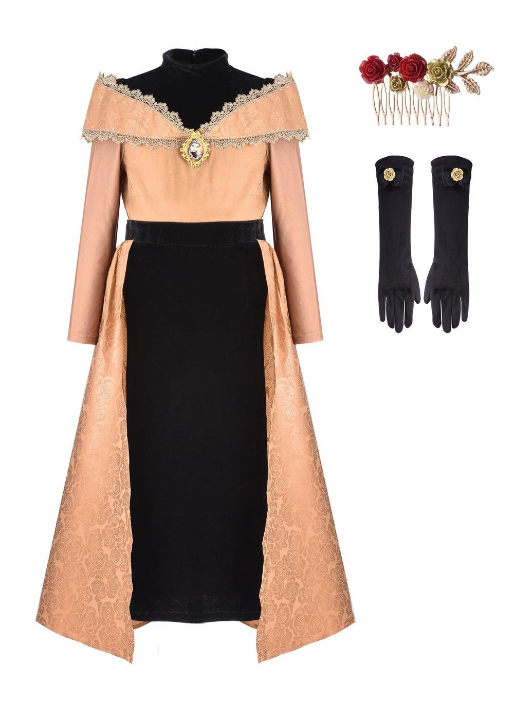 Disney Golden Princess Belle Prestige Dress with Headpiece - Image 1