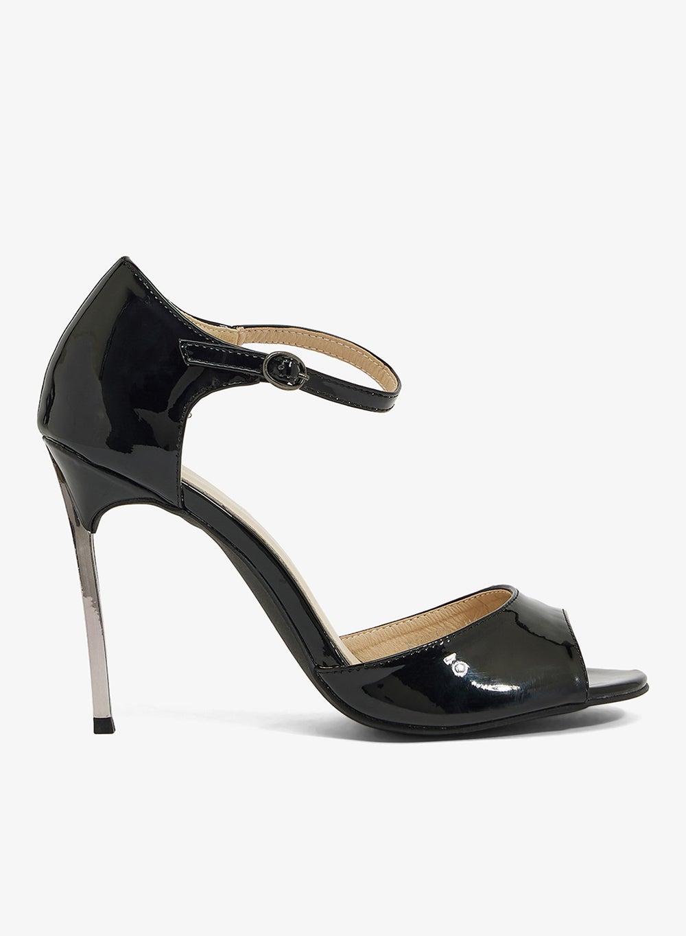 Black Elegance Heeled Sandals for Women - Image 1