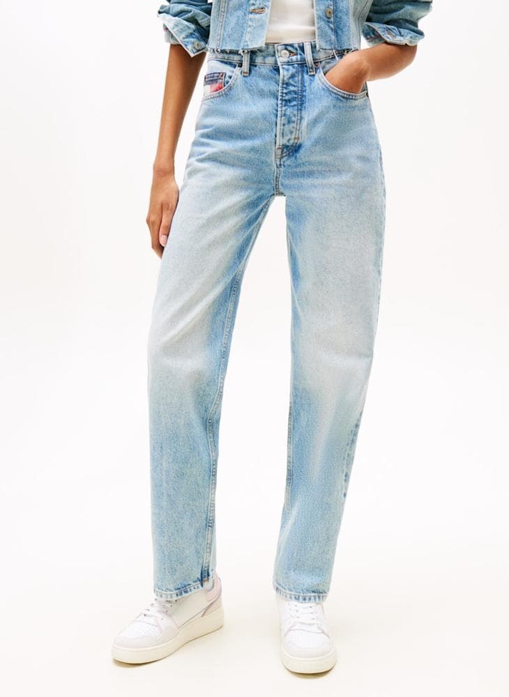 High-Rise Slim Fit Blue Jeans DW0DW204981A5 - Image 1