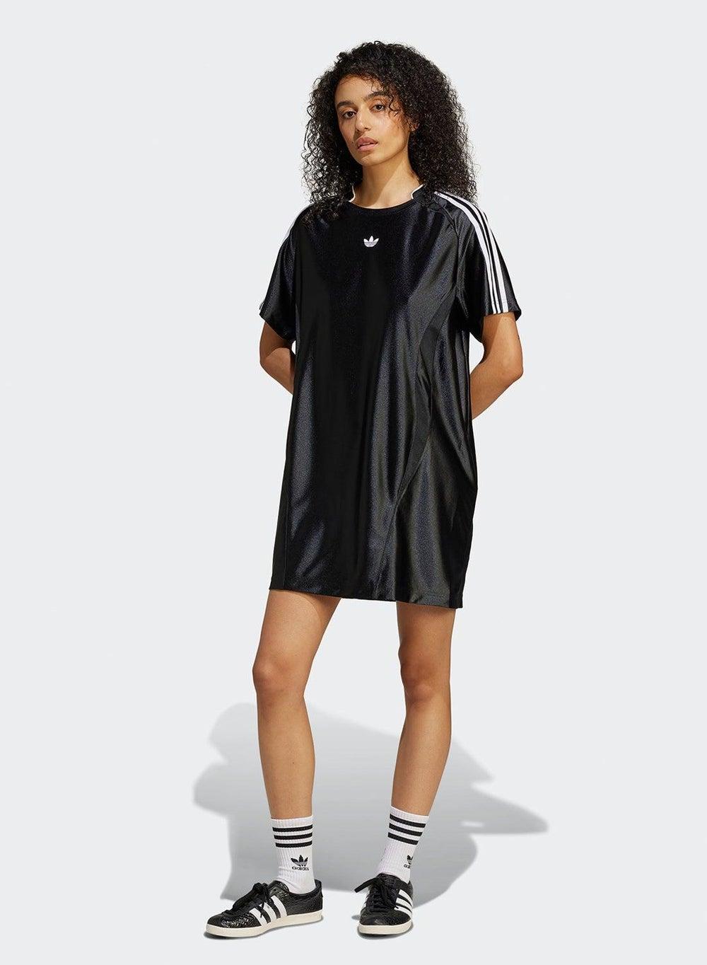 Adidas Teamgeist Black Mini Dress 3-Stripes Shift - Image 1