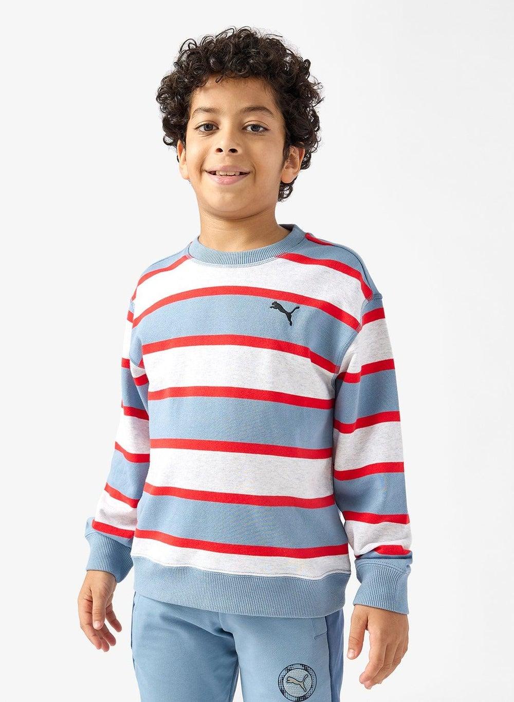 PUMA Striped Relaxed Sweatshirt 68928134 Cool Blue - Image 1