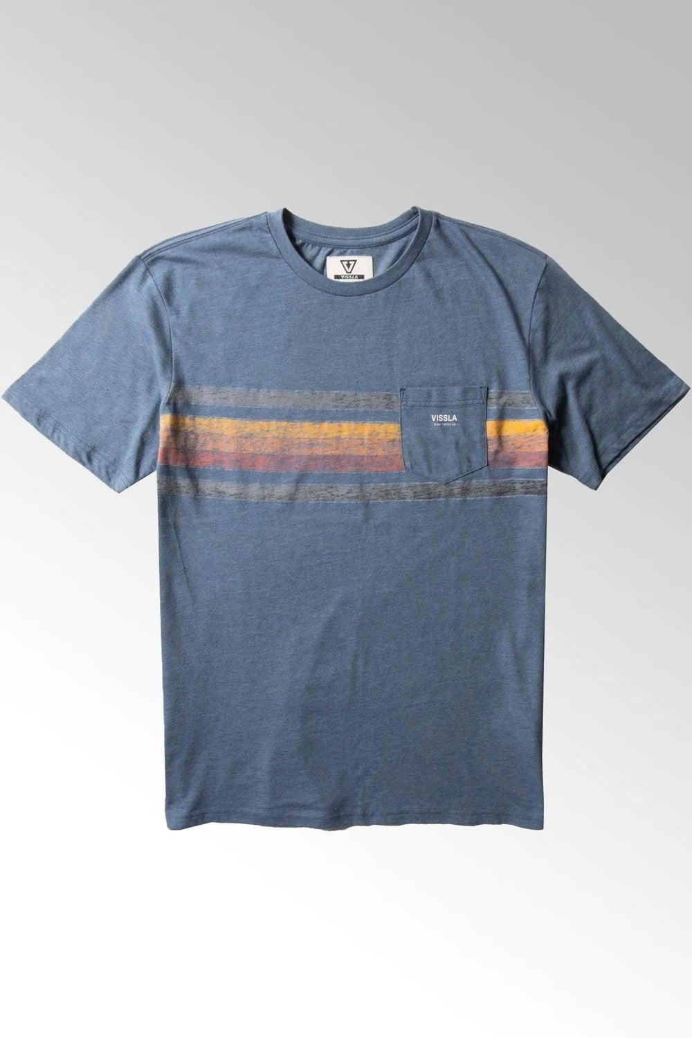 Fist Bump Blue Heather Premium Crew T-Shirt - Image 1
