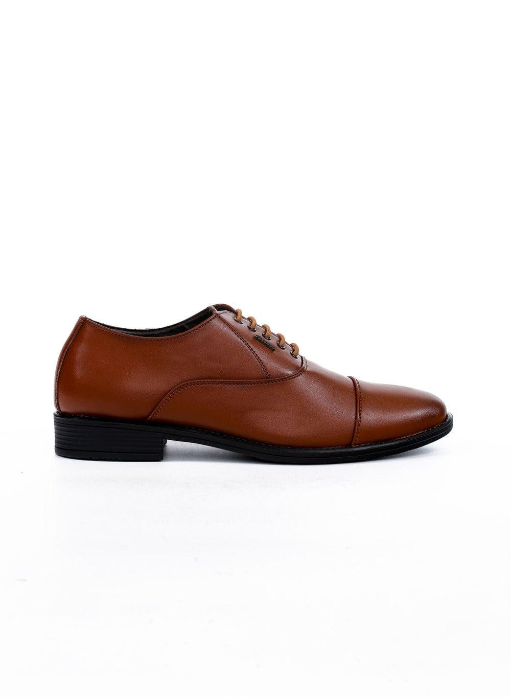 Bata 831 3070 Brown Almond Toe Formal Lace-Ups - Image 1