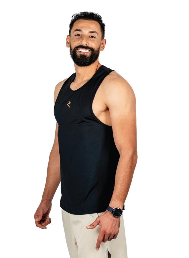 Men’s Power-Mesh Muscle Tank – Night Empyrean Black - Image 1
