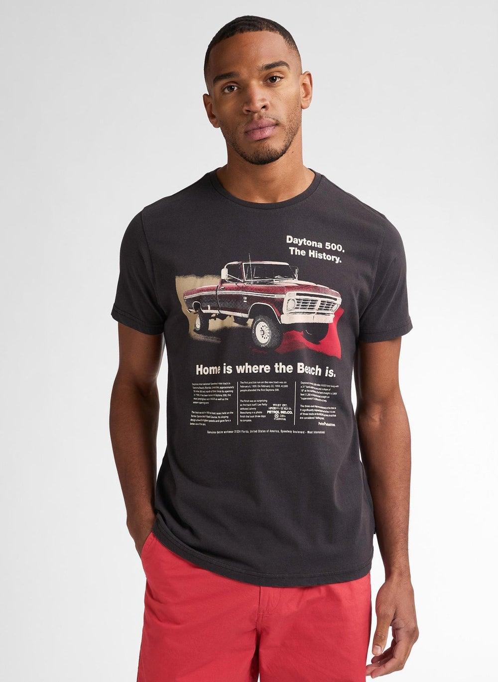 Men’s SS Photo Print Cotton T-Shirt 9108 Anthra - Image 1