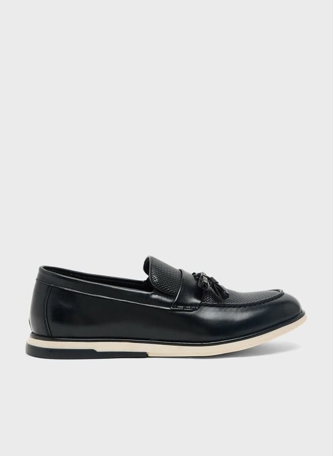 Gx3933 Black Tassel Casual Slip-On Shoes - Image 1
