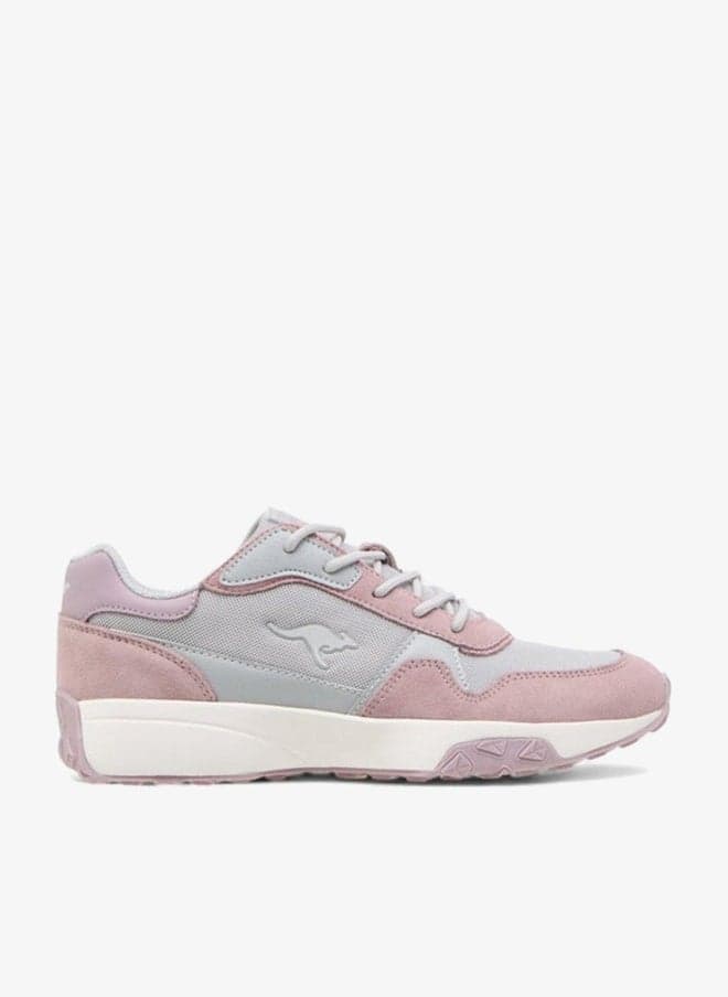Grey Colourblock Lace-Up Sports Sneakers 24Yl628W - Image 1