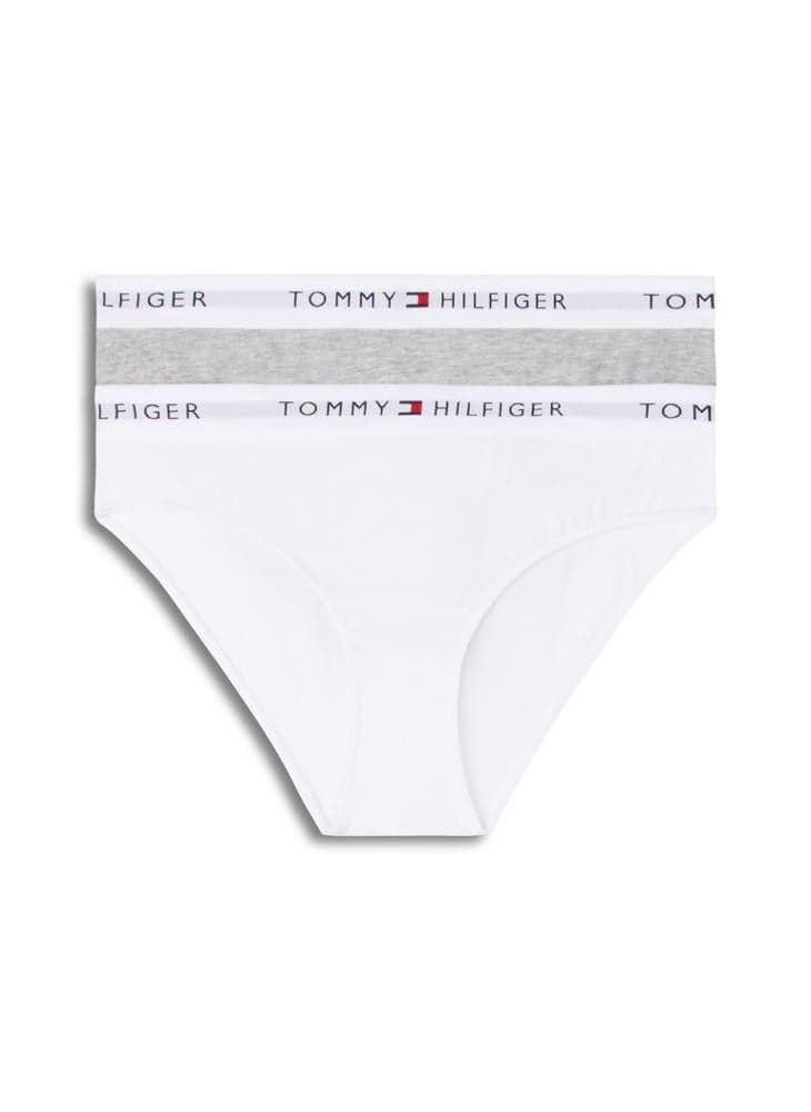 Girls 2 Pack Logo Band Cotton Bikini Briefs - Image 1