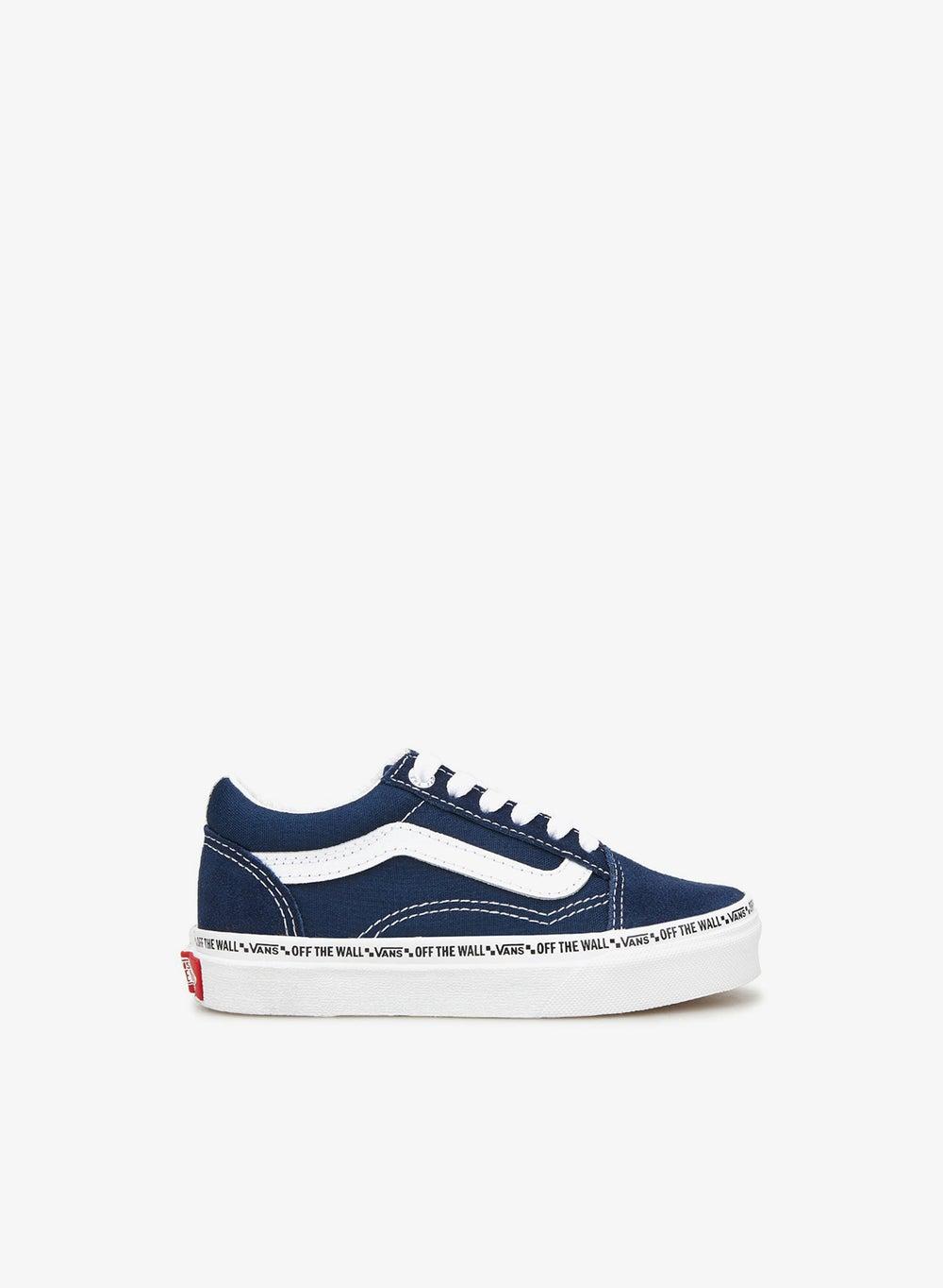 Boys Blue Old Skool Sneakers – Classic Suede Canvas - Image 1