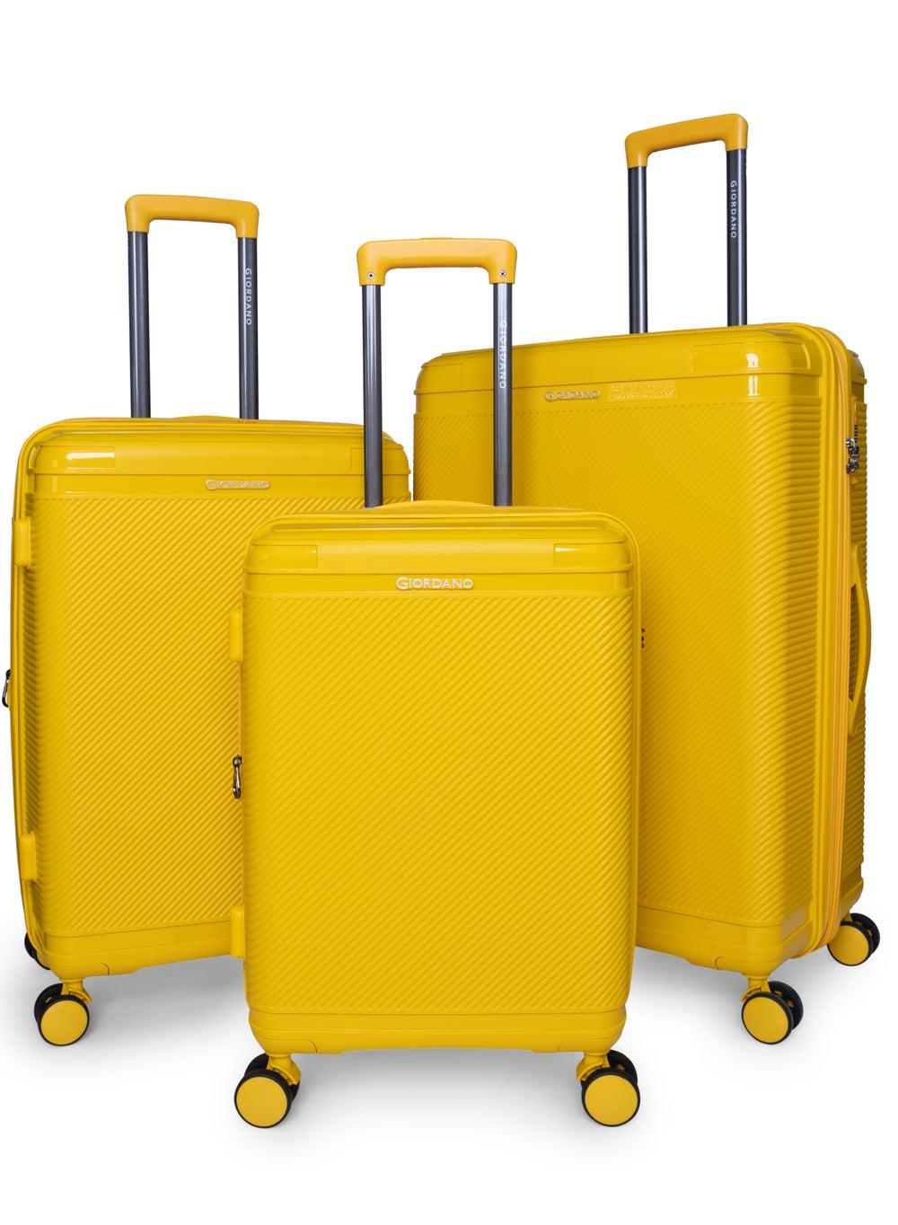 Giordano League PP Hardshell Luggage Set 3pcs Yellow - Image 1