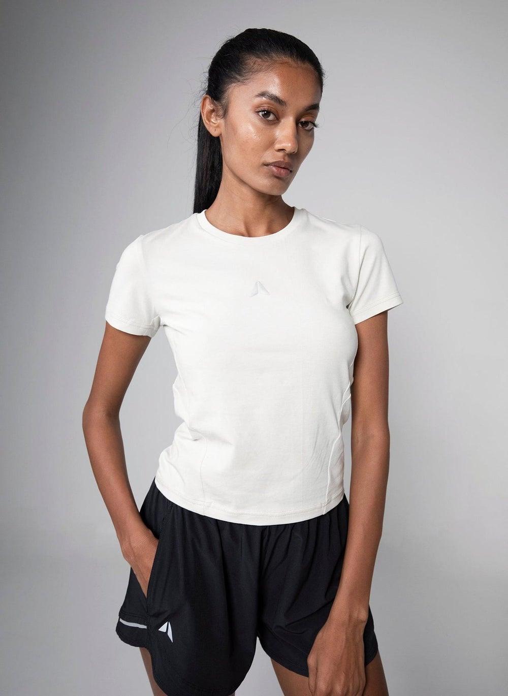 Aora Women’s Basic Training Tee Lightweight Sustainable Mauve - Image 1